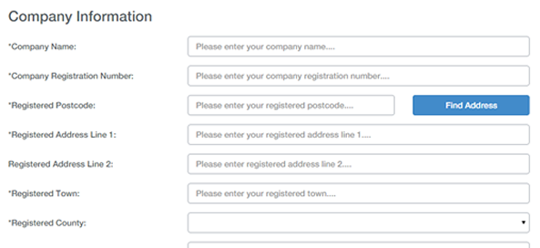 Registration process step 2